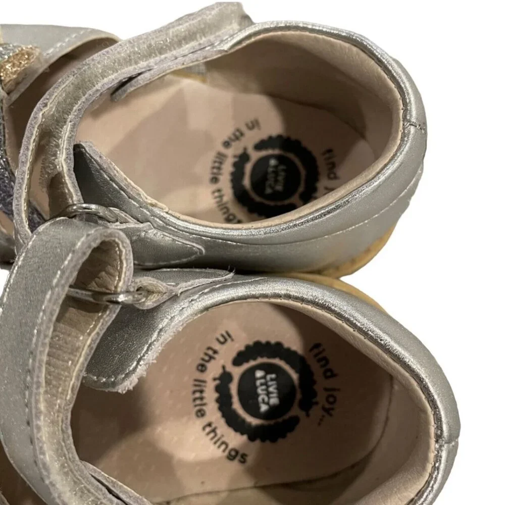 Livie & Luca 8M Metallic Leather Unicorn Sandals